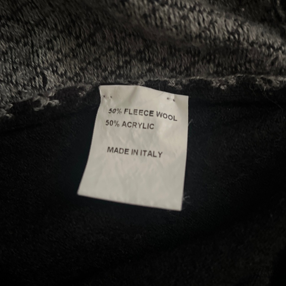 Vtg Tuttle V Neck Sweater Mens M/L Black Gray Italian Preppy Luxury Classic - Picture 4 of 9